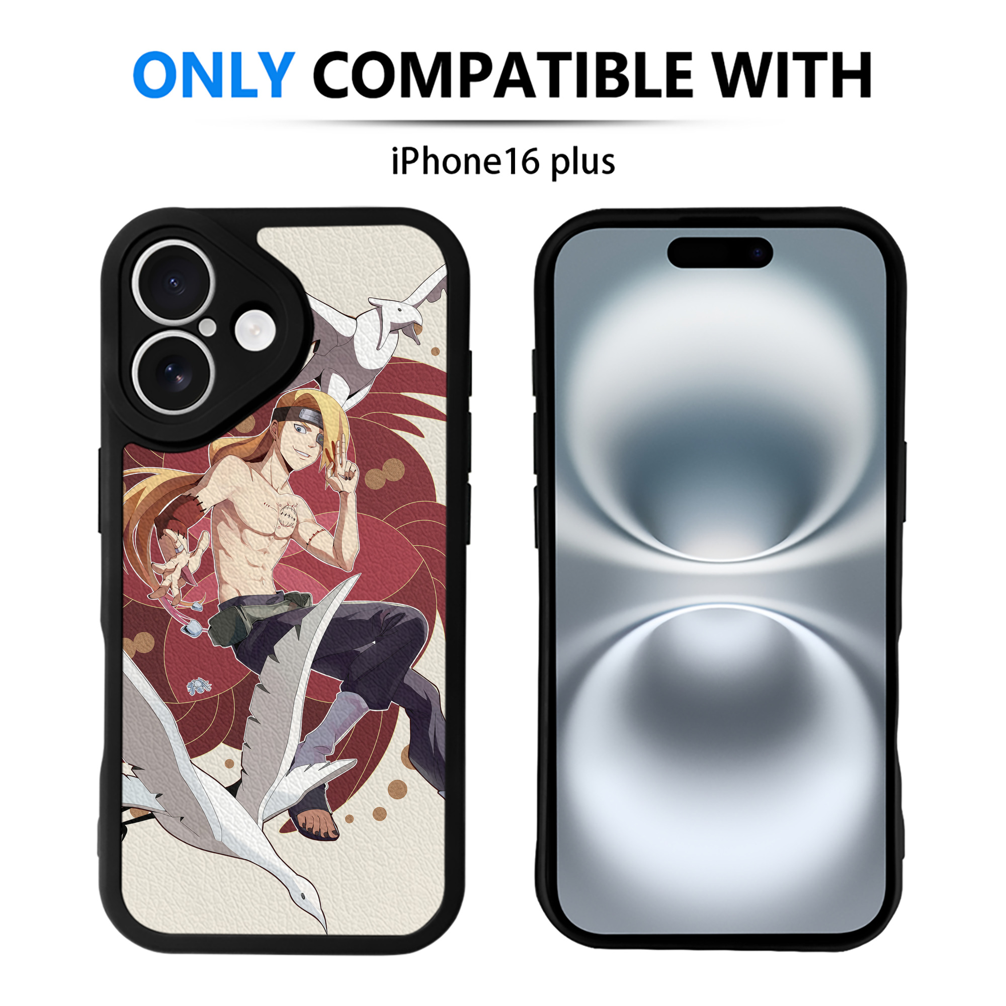 （画像用） NARUTO -ナルト- NARUTO -ナルト- 疾風伝 【iPhone 16シリーズ対応】シリコンスマホケース（レザー調） 材質：シリコン